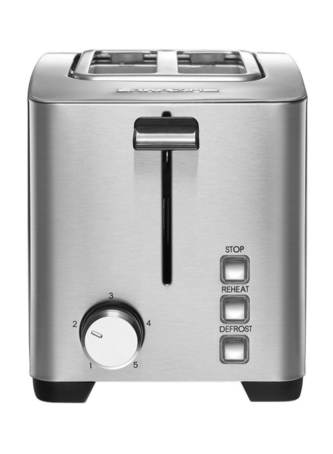 LAWAZIM 2-Slice Electric Stainless Steel Toaster  With Crump Tray 850 W 05-2500-02 Silver  - Image 2
