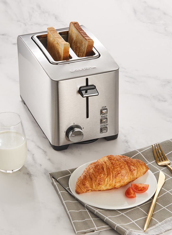 LAWAZIM 2-Slice Electric Stainless Steel Toaster  With Crump Tray 850 W 05-2500-02 Silver  - Image 4