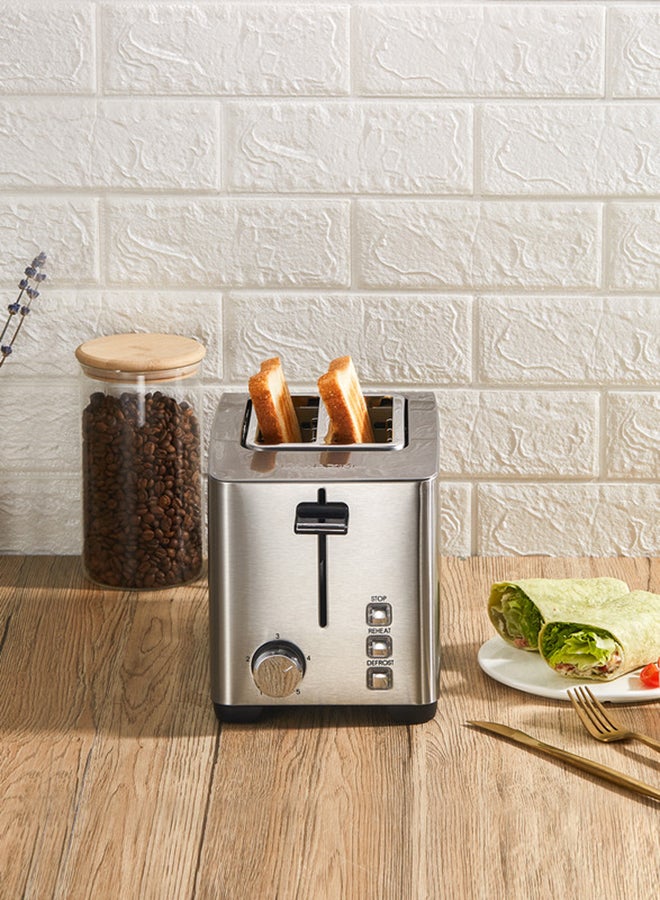 LAWAZIM 2-Slice Electric Stainless Steel Toaster  With Crump Tray 850 W 05-2500-02 Silver  - Image 5