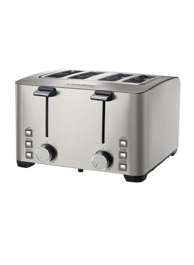 LAWAZIM 4-Slice Electric Stainless Steel Toaster  With Crump Tray 1500 W 05-2500-04 Silver  - Image 1