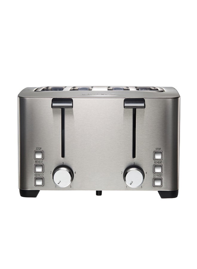 LAWAZIM 4-Slice Electric Stainless Steel Toaster  With Crump Tray 1500 W 05-2500-04 Silver  - Image 2