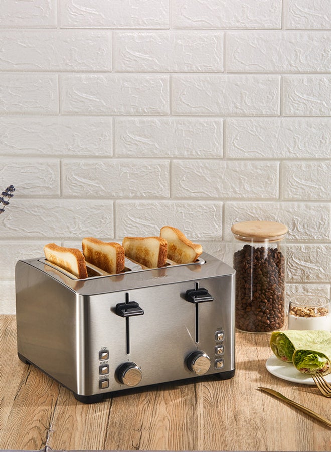 LAWAZIM 4-Slice Electric Stainless Steel Toaster  With Crump Tray 1500 W 05-2500-04 Silver  - Image 5