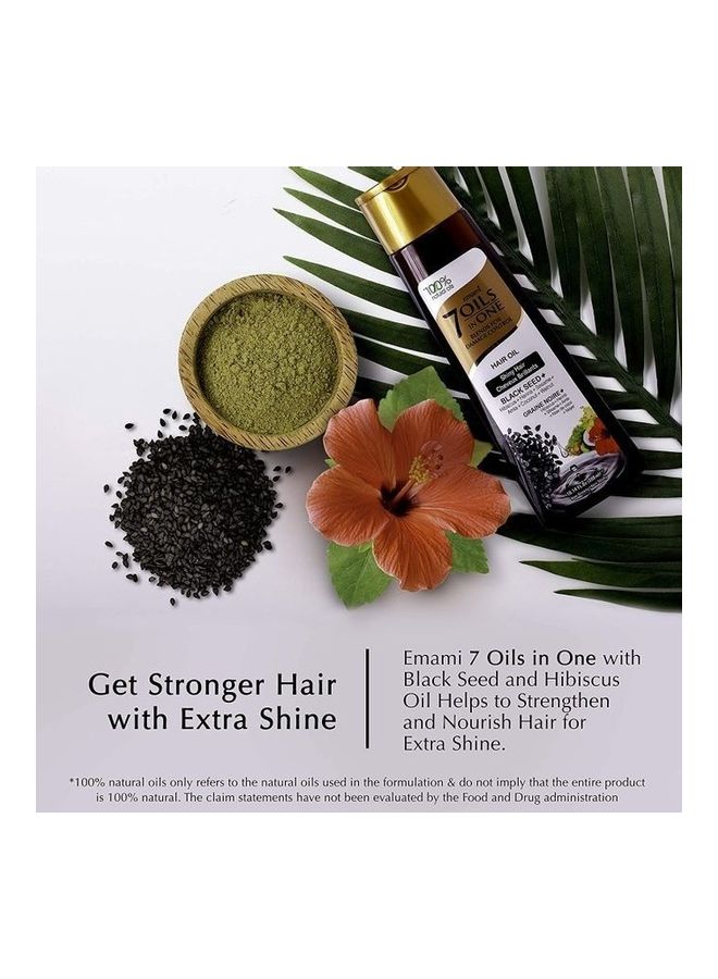 emami 7 Oils In 1 Black Seed Hair Oil Black/Gold 200ml  - Image 3