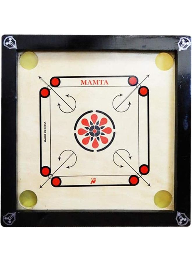 MAMTA - Wooden Carrom Board With Coins / Striker / Powder 4 Players - Image 1