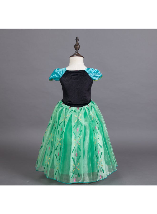 JOLLY Disney Frozen Ice Princess Dress Green/Black/Blue  - Image 2