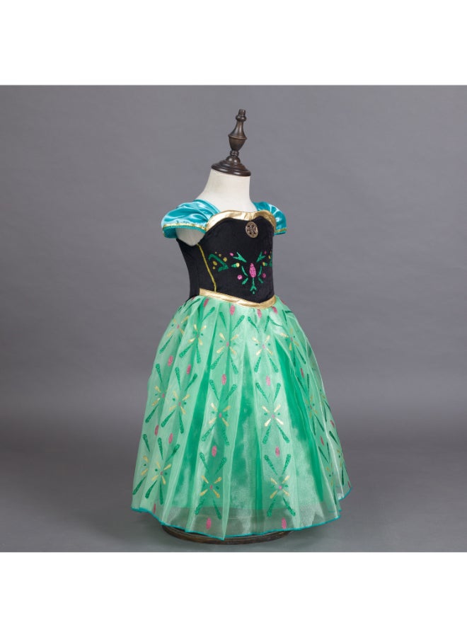 JOLLY Disney Frozen Ice Princess Dress Green/Black/Blue  - Image 3