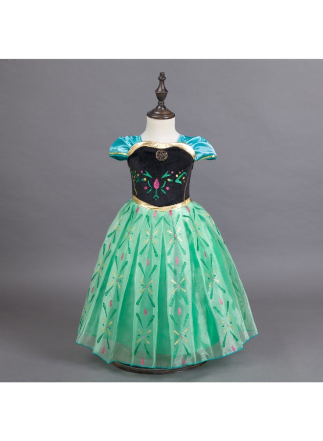 JOLLY Disney Frozen Ice Princess Dress Green/Black/Blue  - Image 1