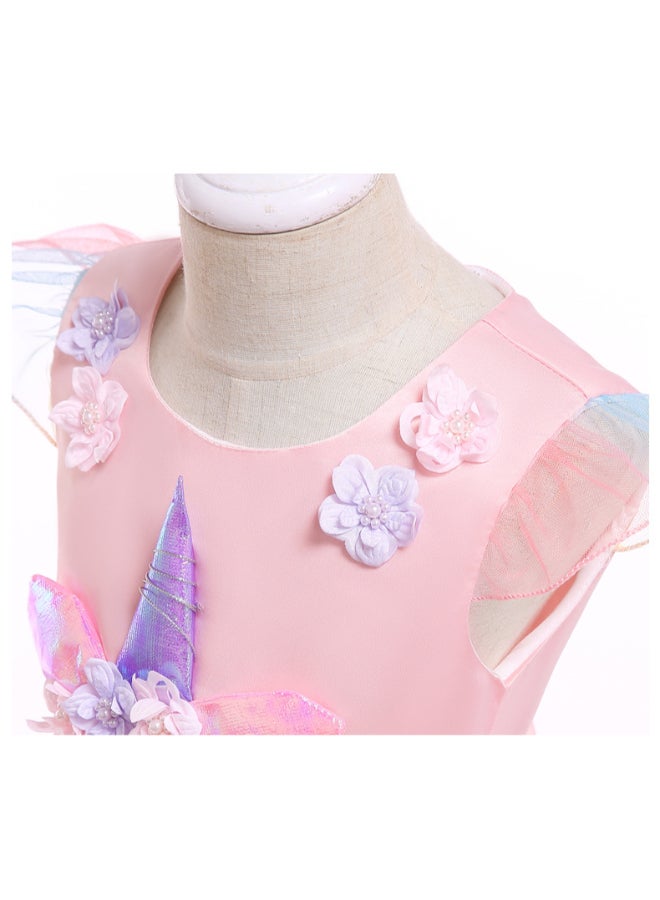 JOLLY - Princess Flared Style Mesh Detail Dress Multicolour - Image 1