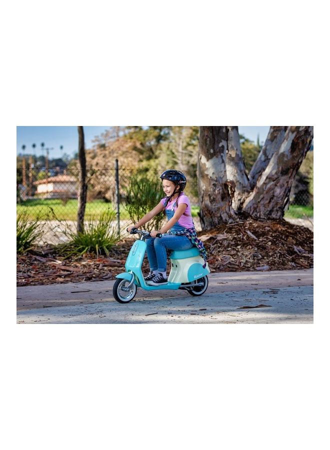 Razor - Pocket Mod Petite Miniature Euro-Style Electric Scooter For Ages 7+, Vintage- Inspired Design, Hub-Driven Motor, Pneumatic White Wall Tires, Up to 40 Minutes Ride Time 105 x 46 x 65cm - Image 1