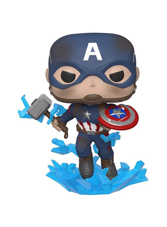 Funko - Pop Marvel Captain America With Brokenshield And Mjolnir Vinyl Figure 2.5 x 2.5 x 3.75inch - Image 1