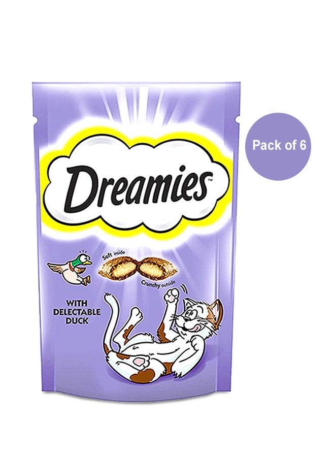 Dreamies - Duck Treats Pouch Pack of 6 60grams - Image 1
