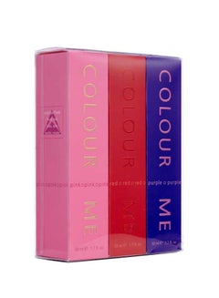 COLOUR ME Pink/Red/Purple Eau De Parfum Set For Women Triple Pack 150ml 