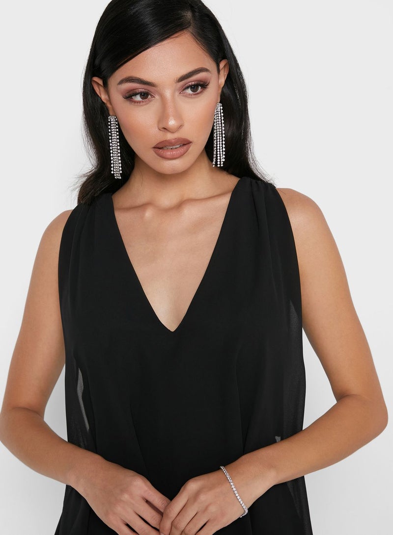 Ella Limited Edition Ruffle Layered Dress Black  - Image 3
