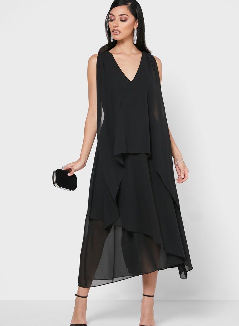 Ruffle Layered Dress Black - v1615899013/N45365169V_4