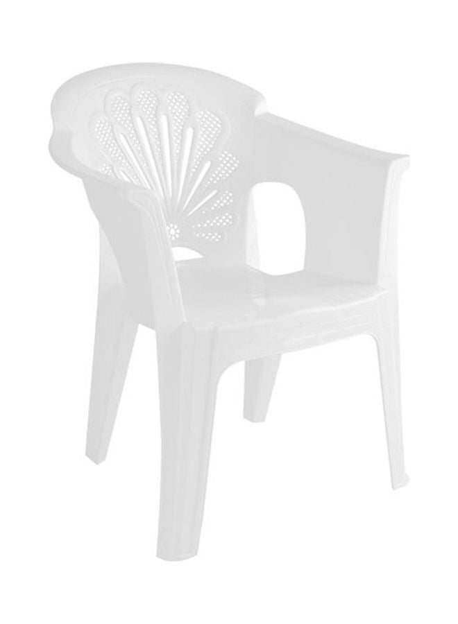 كرسي سنبل بذراعين أبيض