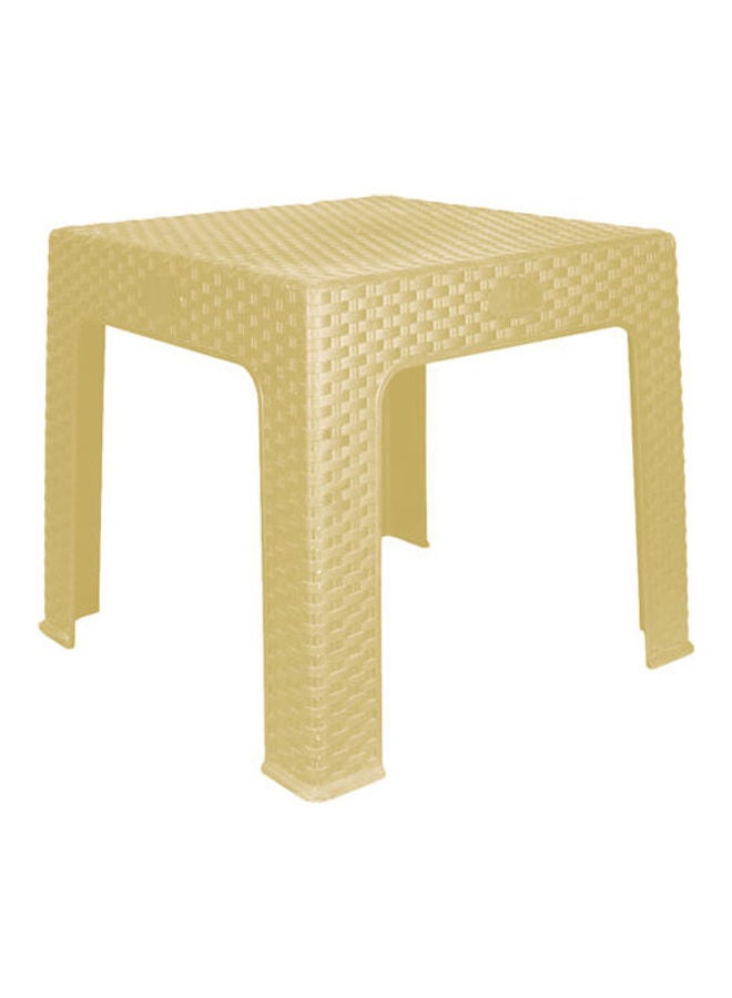 El Helal & Silver Star - Elegant Square Rattan Table – Versatile and Stylish for Home or Patio. Beige - Image 1