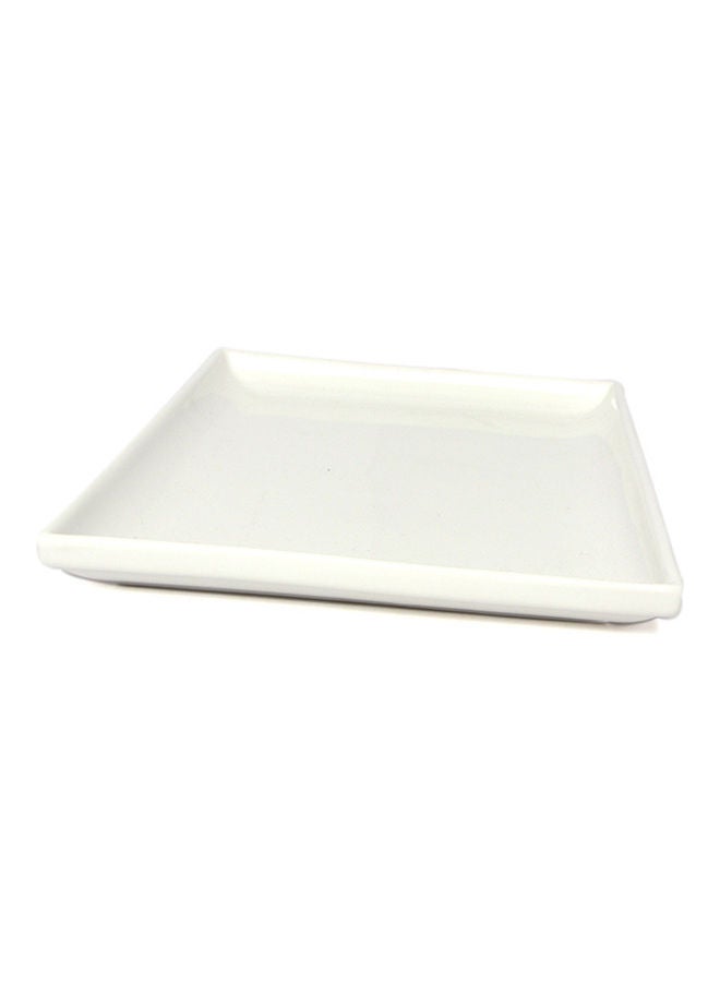 Squalo Serving Rectangle Flat Plate White - Image 1