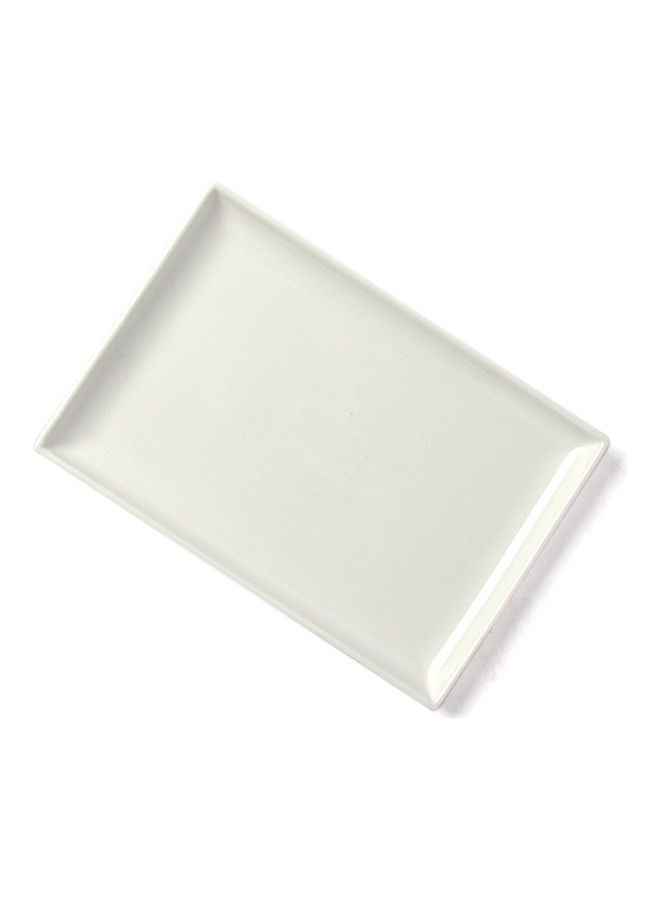 Squalo Serving Rectangle Flat Plate White - Image 4