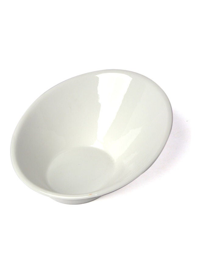 Squalo Serving Round Bowl With Telted Edges White 21cm - Image 3