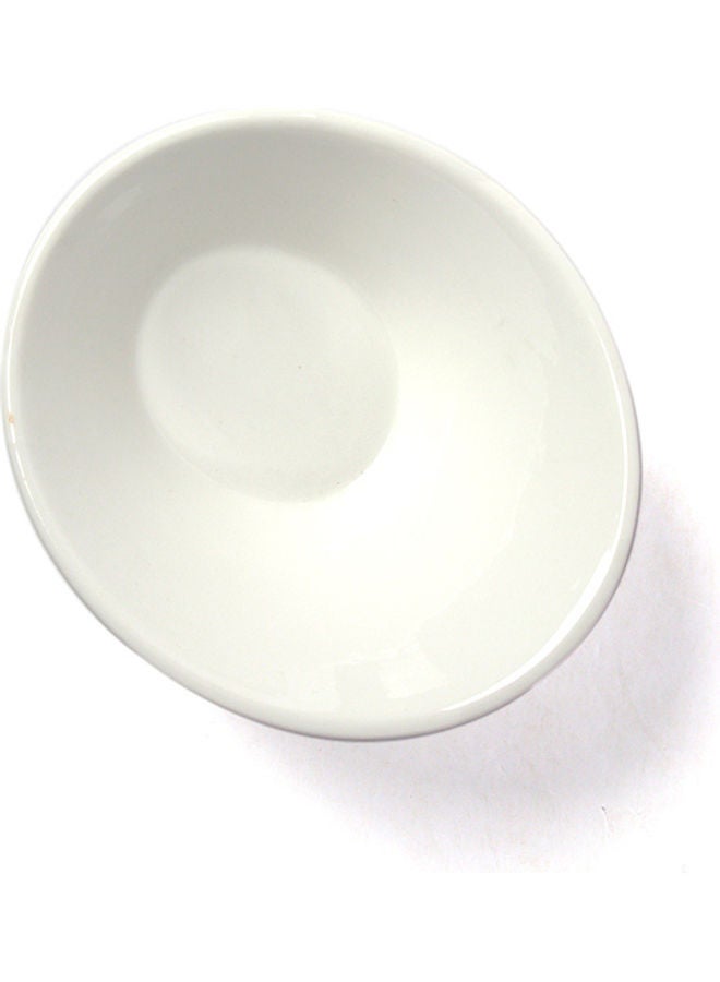 Squalo Serving Round Bowl With Telted Edges White 21cm - Image 4