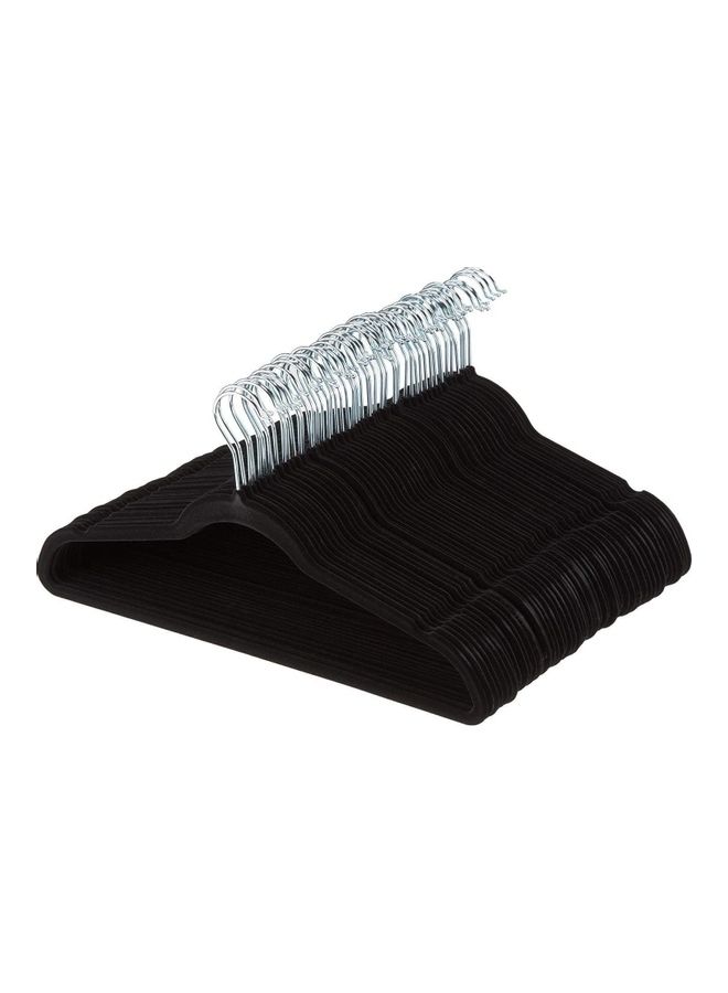 30-Piece Non-Slip Velvet 360 Degree Swivel Hangers Set Black/Silver 40cm - v1615903331/N45382106A_1