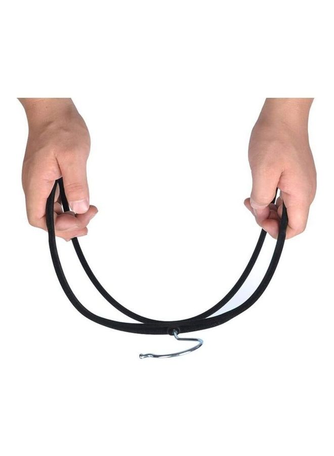 50-Piece Non-Slip 360 Degree Swivel Hangers Set Black/Silver - Image 4