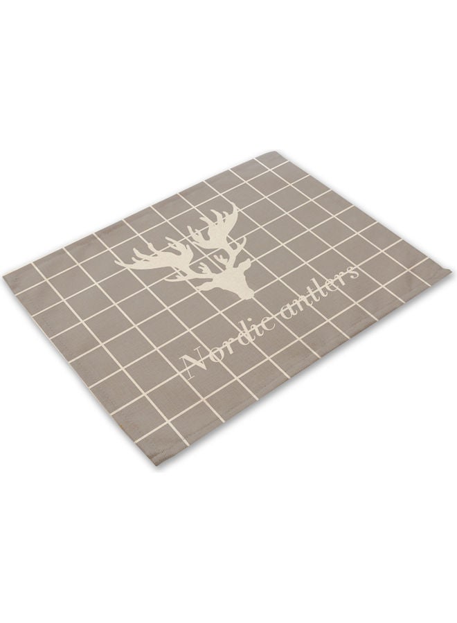 شاربدو بساط طاولة من الكتان والقطن بيج - Image 1