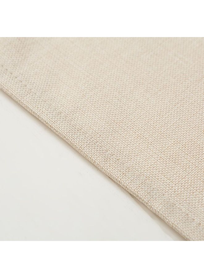 شاربدو بساط طاولة من الكتان والقطن بيج - Image 3