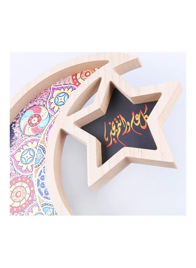 صينية خشبية على شكل هلال بيج/أسود/أحمر 30.48x24.5x1.52سم - Image 2