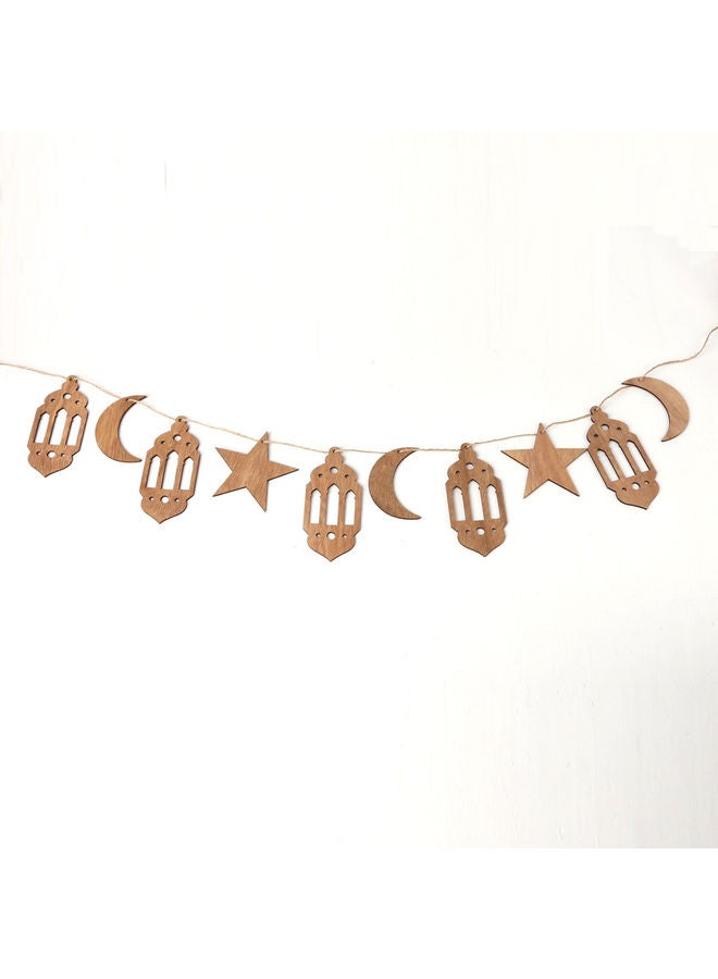 Ramadan Eid Al-adha  Ornaments For Home Decoration Moon Star Brown
