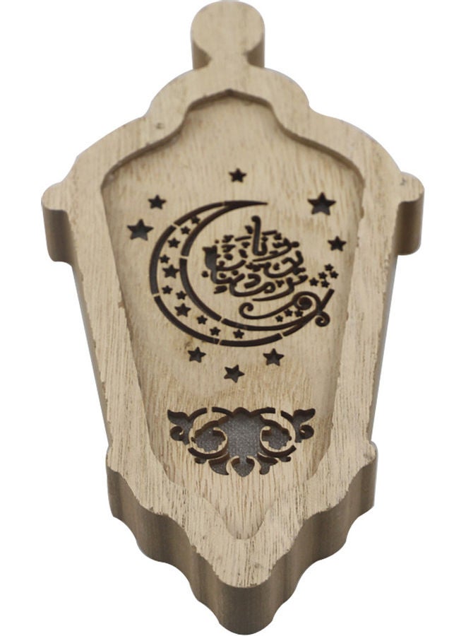 فانوس خاص بعيد رمضان مع مصباح بإضاءة LED بني/بيج - Image 1