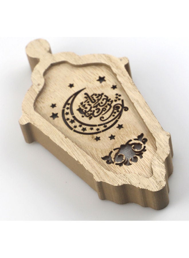 فانوس خاص بعيد رمضان مع مصباح بإضاءة LED بني/بيج - Image 2