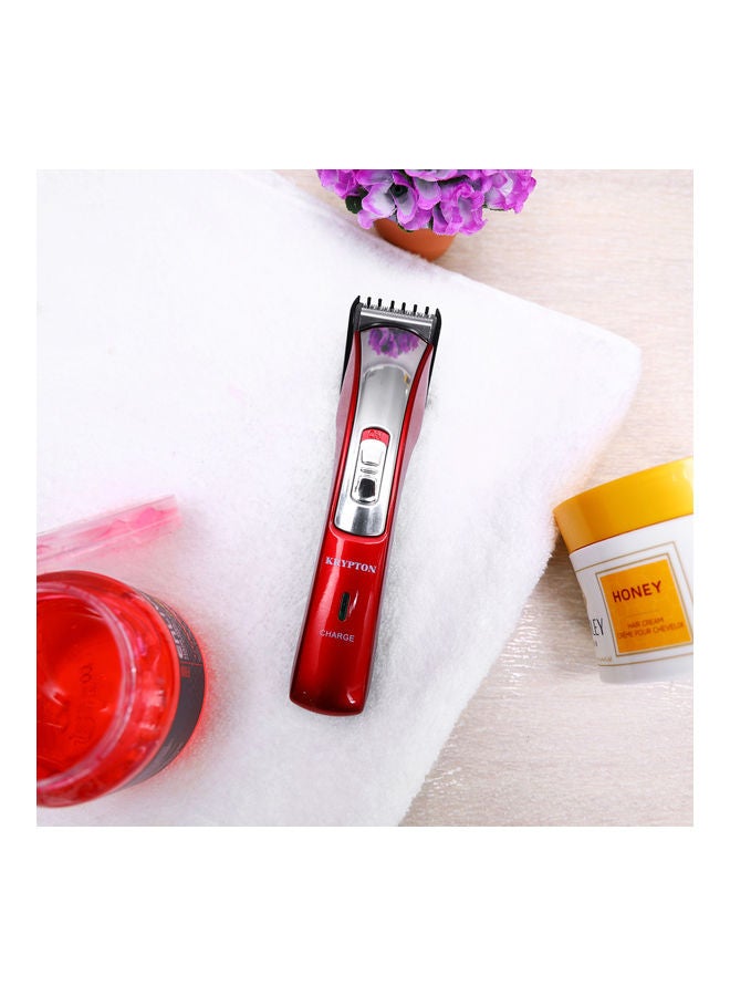 KRYPTON Rechargeable Cordless Trimmer Red/Silver/Black  - Image 2