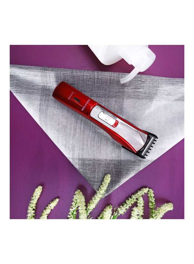 KRYPTON Rechargeable Cordless Trimmer Red/Silver/Black  - Image 4