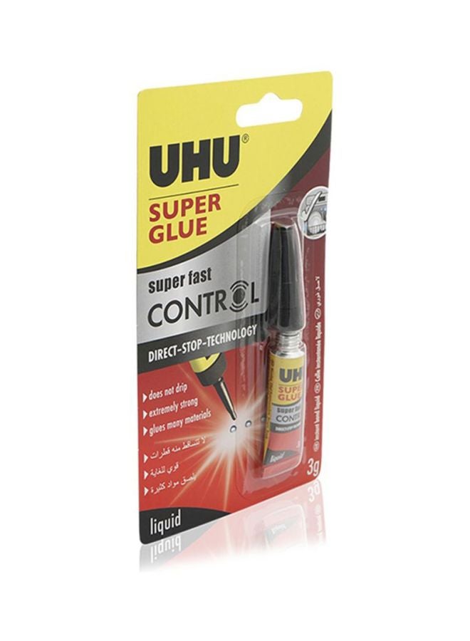 UHU Super Fast Control Glue, 3g Yellow/Black/Red - Image 4