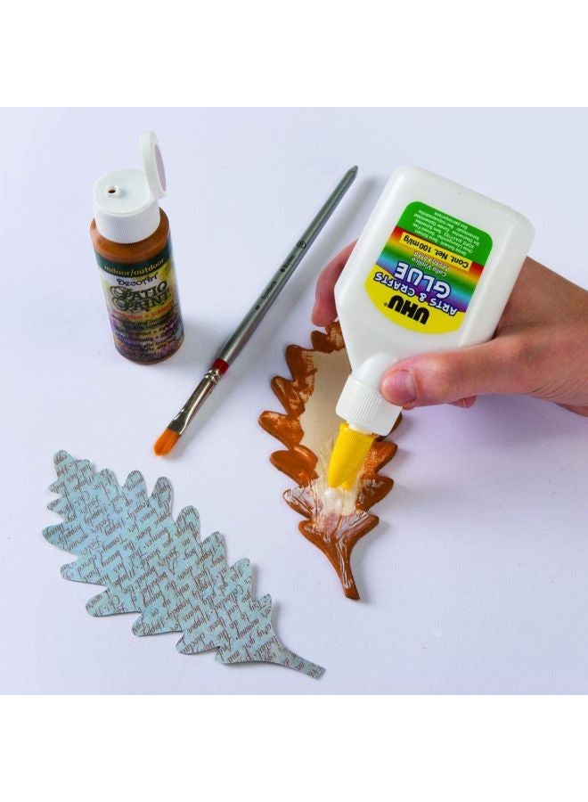 يو إتش يو طقم من عبوتي صمغ للفنون والحرف اليدوية أبيض/أصفر/أخضر - Image 4