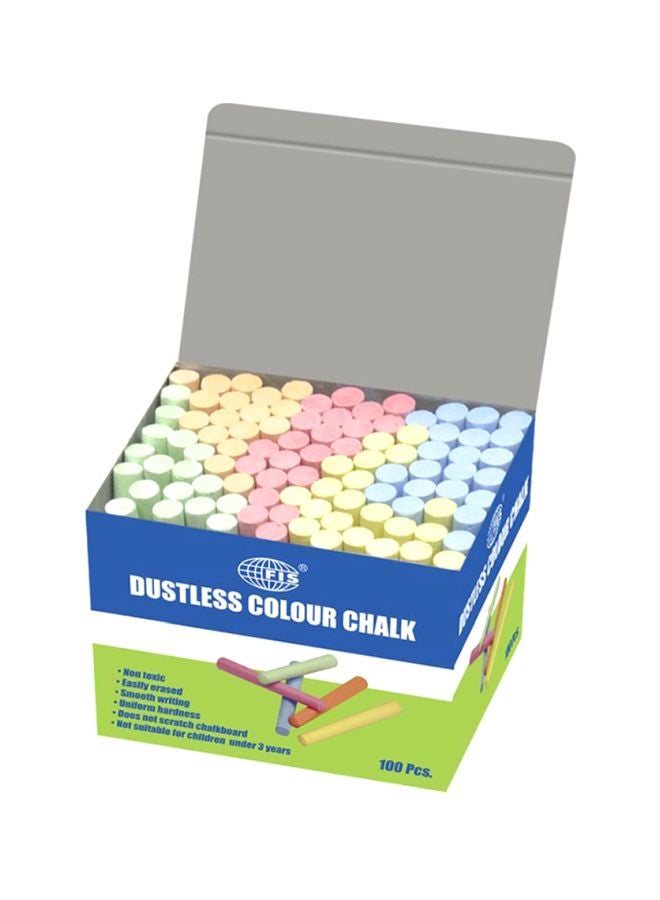 FIS 100-Piece Chalk Set Pink/Yellow/Blue - Image 1