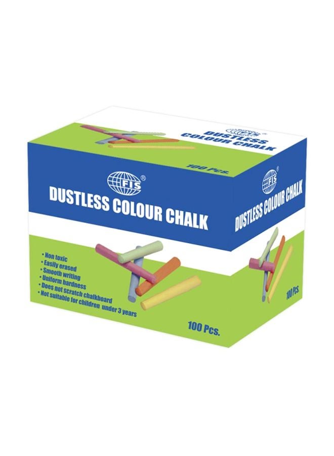 FIS 100-Piece Chalk Set Pink/Yellow/Blue - Image 2