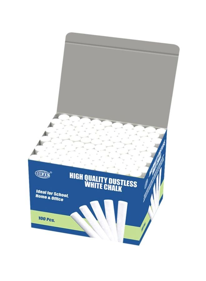 FIS 100-Piece Dustless Chalk Box White - Image 3
