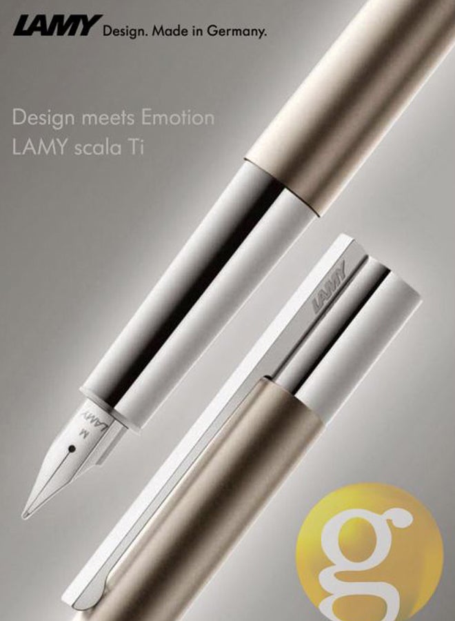 لامي قلم رصاص ميكانيكي سكالا من التيتانيوم ذهبي/فضي - Image 2