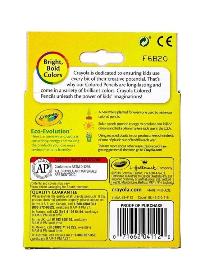 Crayola - 12-Piece Coloured Pencils Multicolour - Image 1