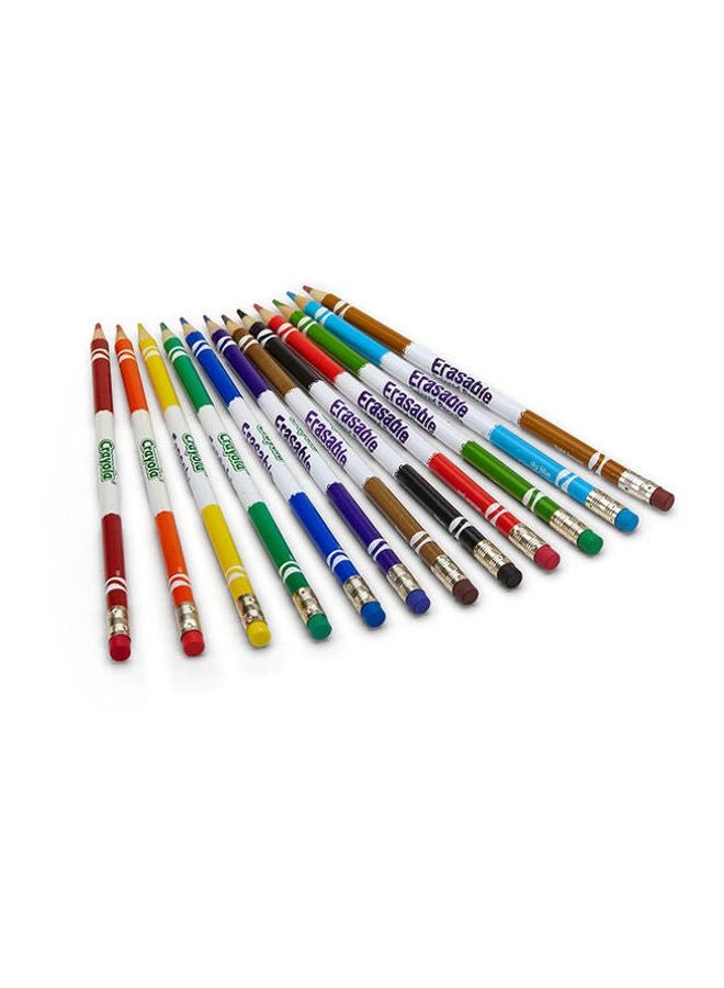 Crayola 12-Piece Erasable Colored Pencils Red/Yellow/Blue  - Image 2
