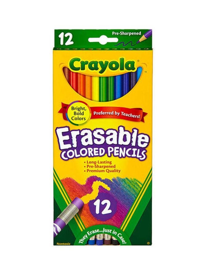 Crayola 12-Piece Erasable Colored Pencils Red/Yellow/Blue  - Image 3