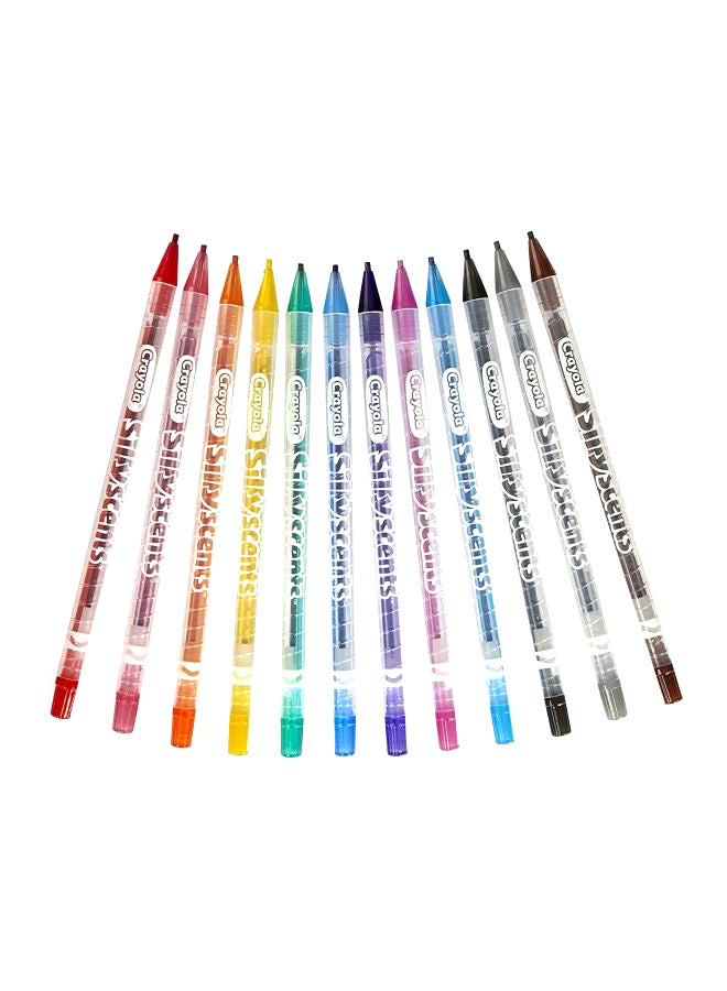 Crayola 12-Piece Twistables Silly Scents Colored Pencil Set Yellow/Blue/Green - Image 1