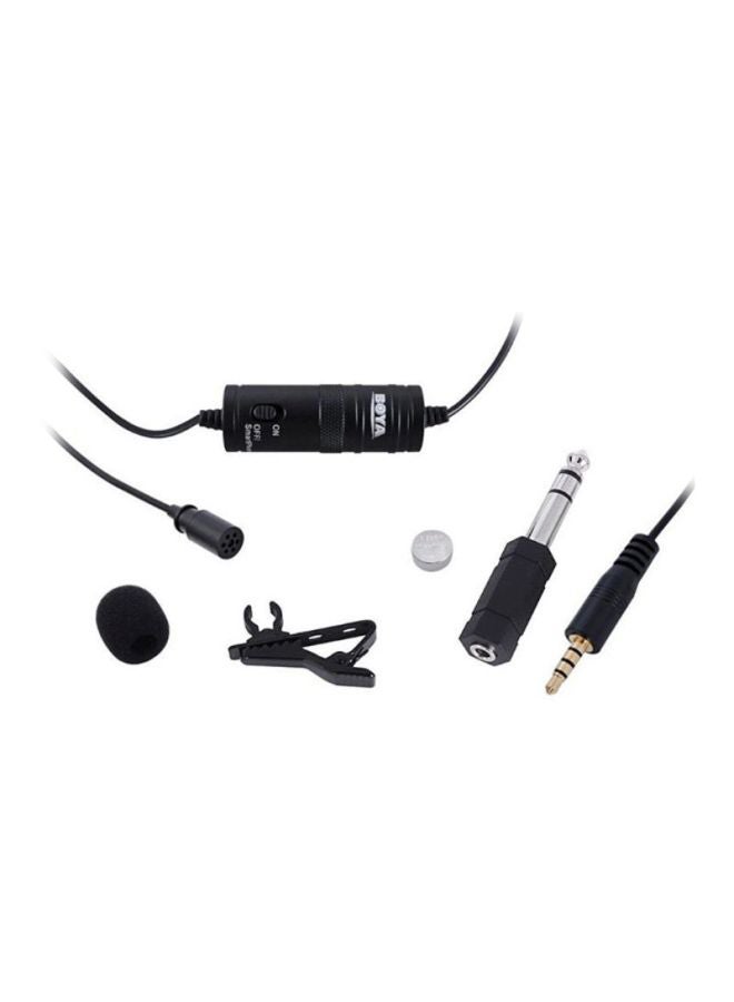 BOYA - By-M1 Lavalier Stereo Clip Microphone BY-M1 Black - Image 1