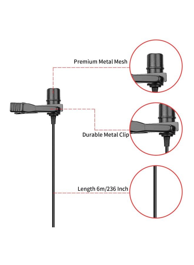 BOYA M1 Lavalier Microphone For Digital Camera And Smartphones 25.68795893.17 Black - Image 3