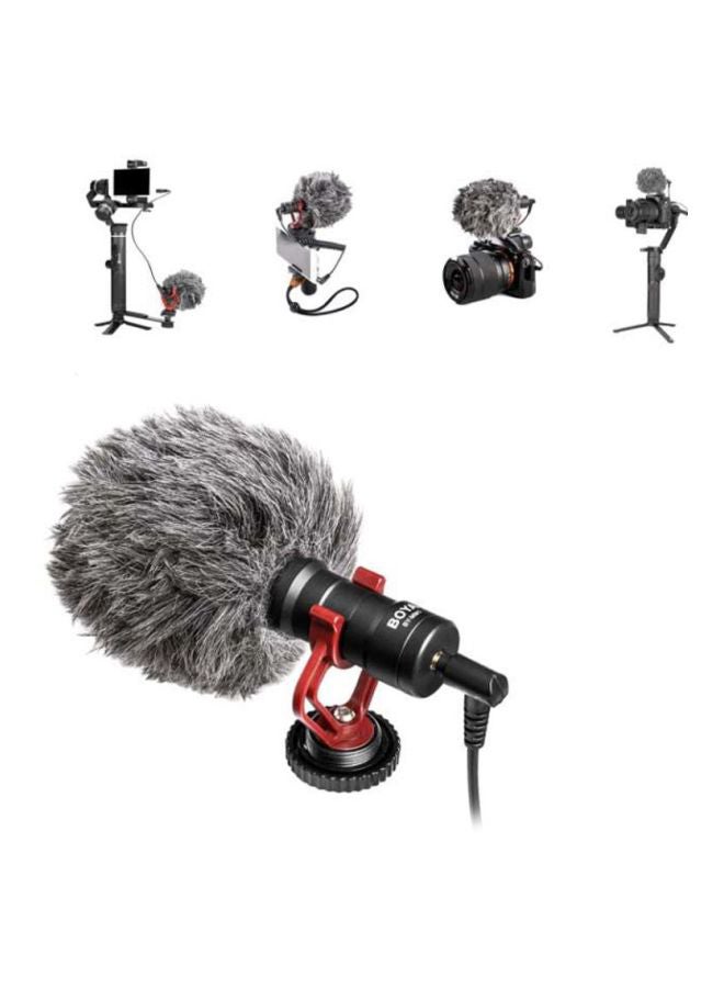 BOYA Universal Cardioid Shotgun Camera Microphone Kit BY-MM1 Black/Red/Grey  - Image 2