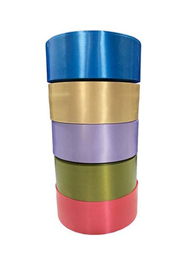 GRACO - 5-Piece Imprime Plain Gift Wrapping Ribbon Set Multicolour - Image 1