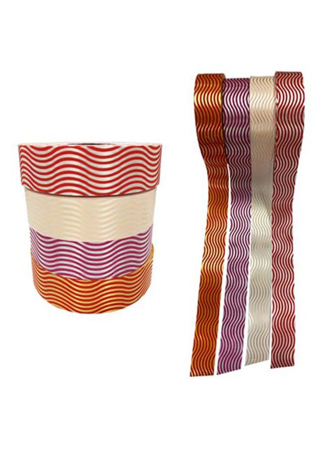 جراكو مجموعة أشرطة ميتالايز ميندروس للف الهدايا مكونة من 4 قطع متعدد الألوان - Image 2