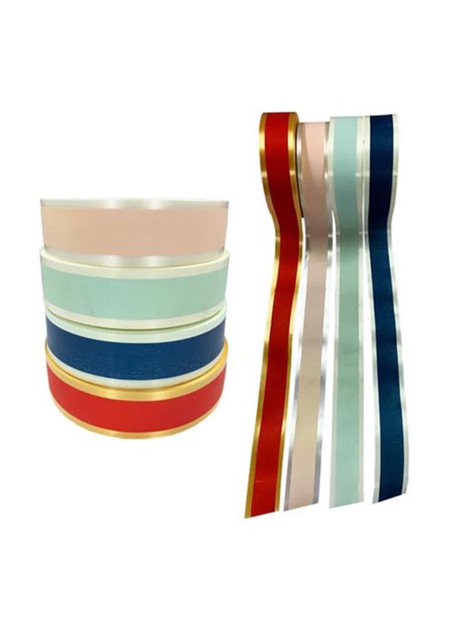 GRACO - Pack Of 4 Imprime Gift Wrap Ribbons Multicolour - Image 1
